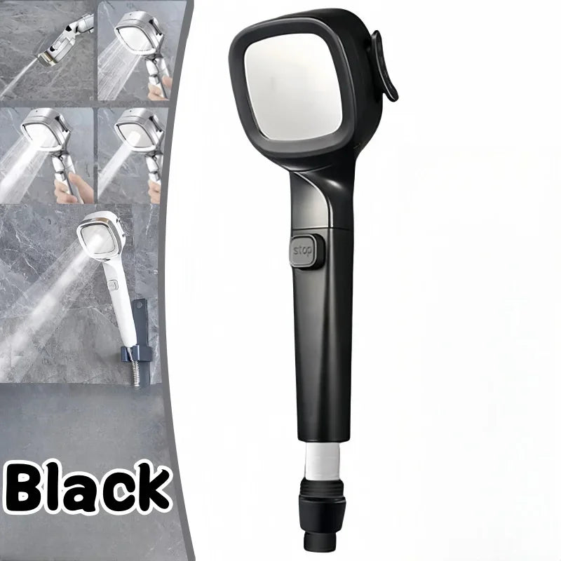 High Pressure Shower Head with On/Off Switch – 4 Spray Modes, Water Saving Design