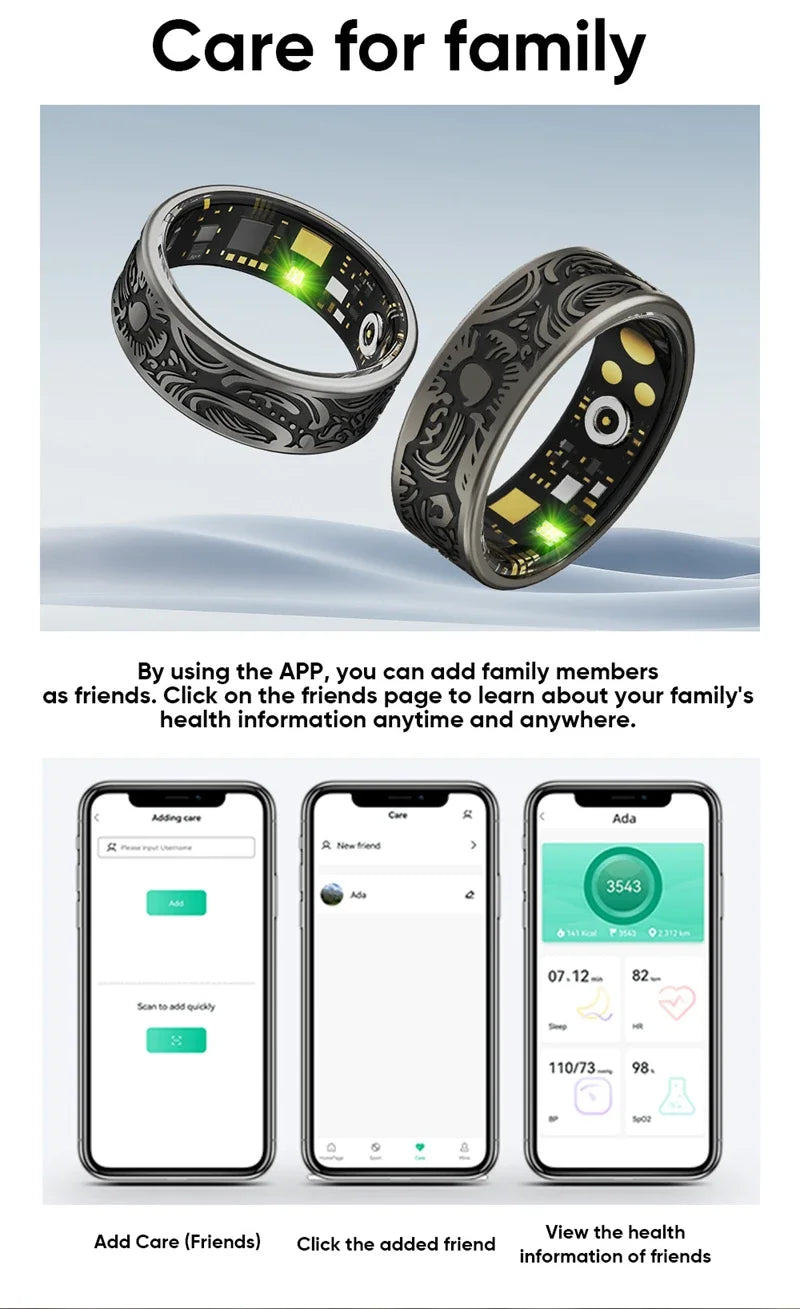 Smart Ring Health Tracker – Sleep Monitor, Heart Rate & Fitness Ring 