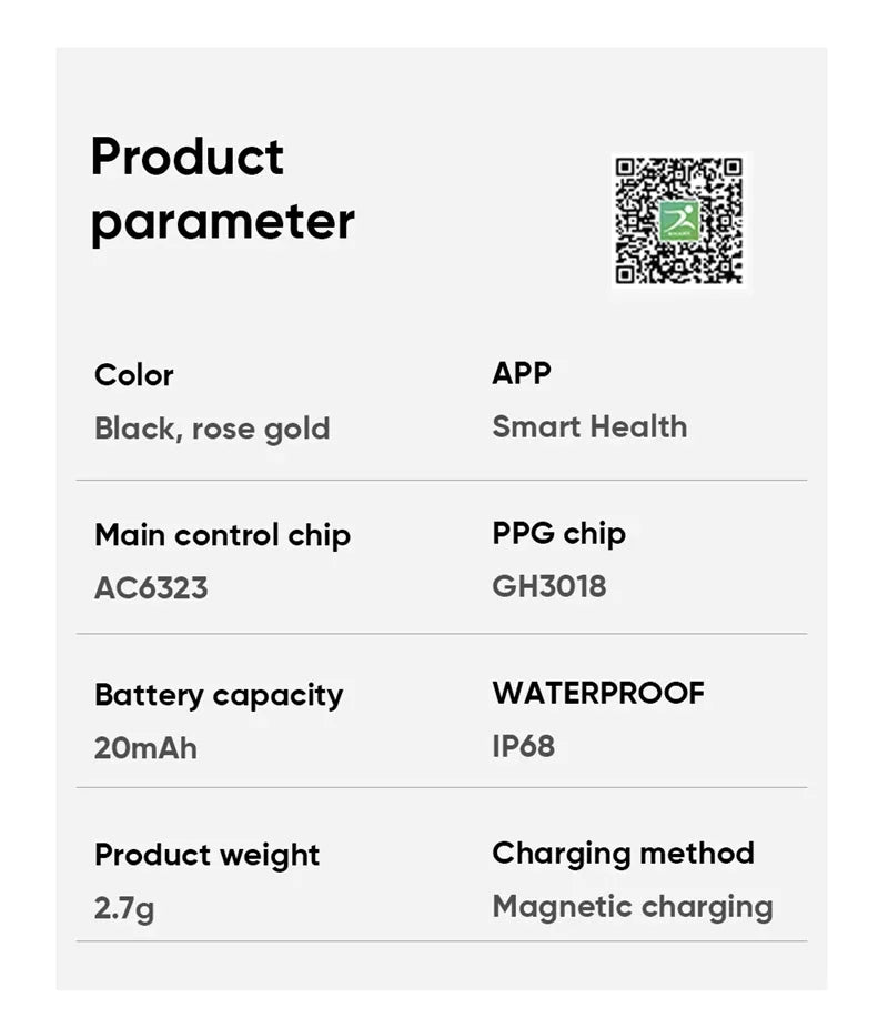 Smart Ring Health Tracker – Sleep Monitor, Heart Rate & Fitness Ring 