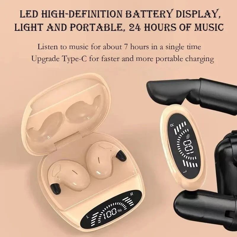 Ultra -Comfort Sleep Bluetooth Earbuds - Invisible Wireless Headphones for Sleeping
